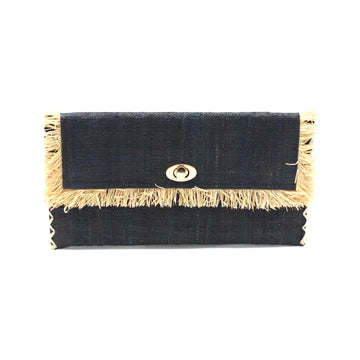 Raffia Fringe Clutch