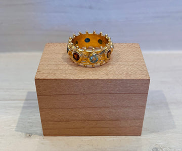 24K Gold Vermeil Dotted Band