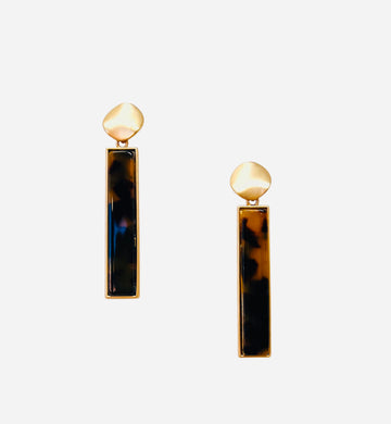 Gold Tortoise Tower Earring