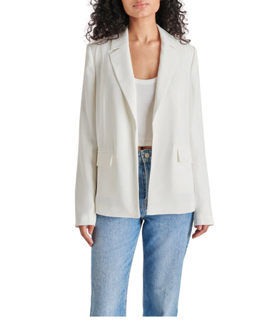 White Classic Linen Blazer