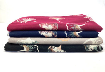 Ginkgo Leaf Cashmere/Viscose Scarf