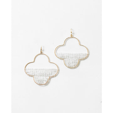 Beaded Gold Outline Clover