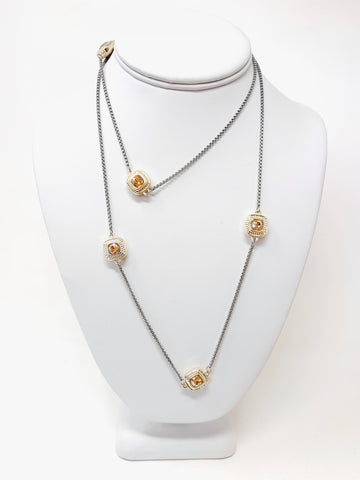 Multiple Crystal Pendant Necklace