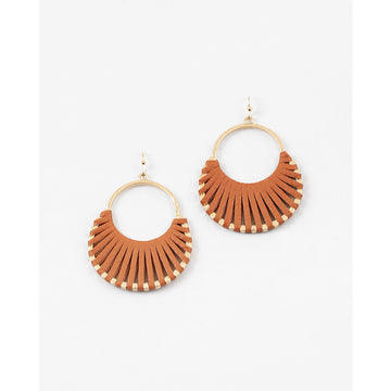 Gold & Suede Hoop