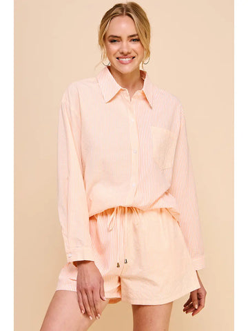 Tangerine Striped Buttondown
