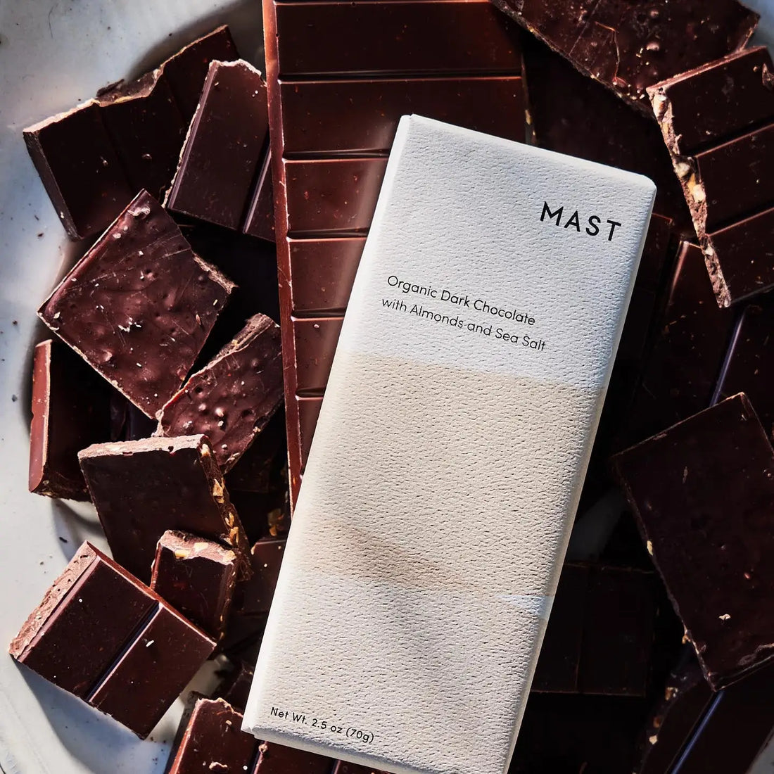 MAST Organic Dark Chocolate Almonds and Sea Salt Bar