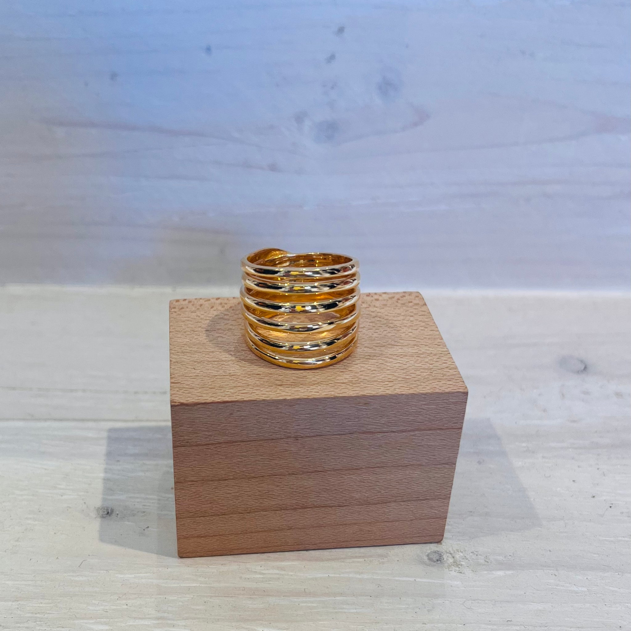 25kt Gold Vermeil Spiral Ring