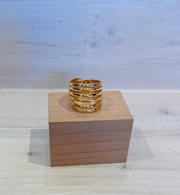 25kt Gold Vermeil Spiral Ring