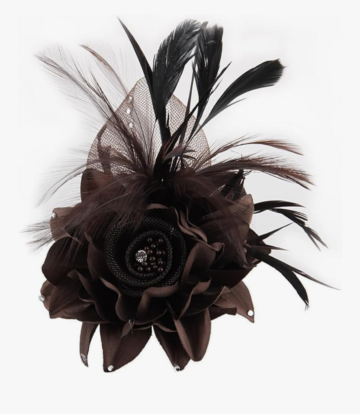 Floral/ Mesh Crystal Brooch