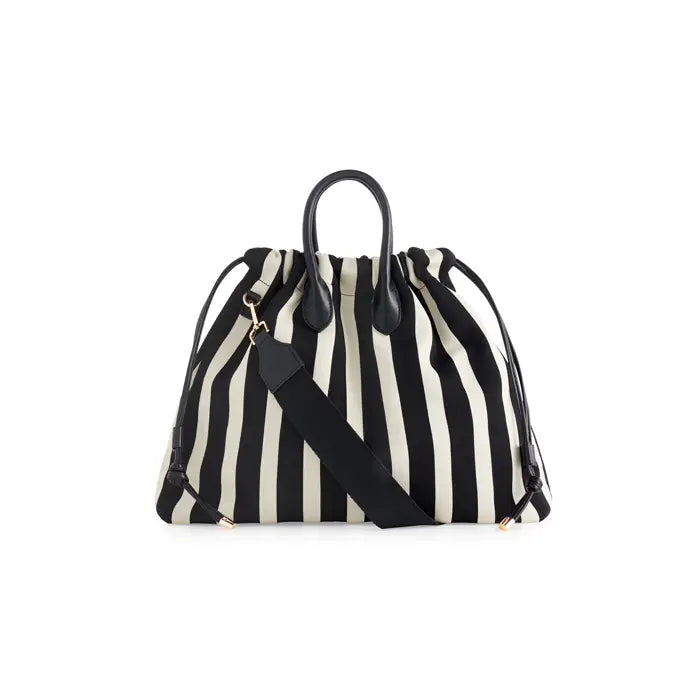Stripe Drawstring Bag