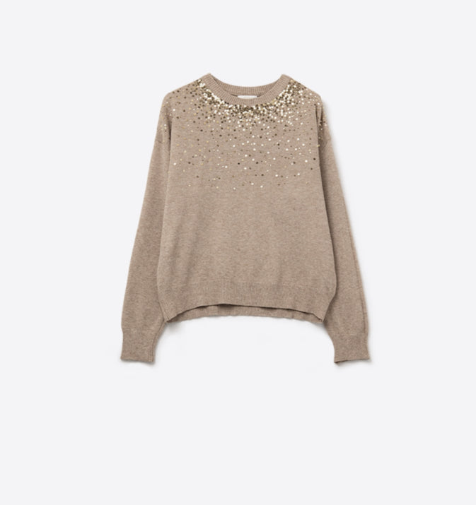 Long Sleeve Sequin Sweater