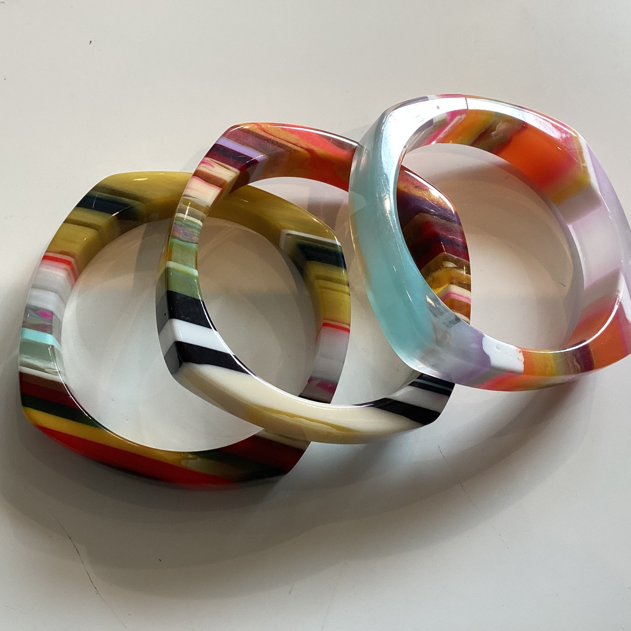 Multi Color Resin Bangle