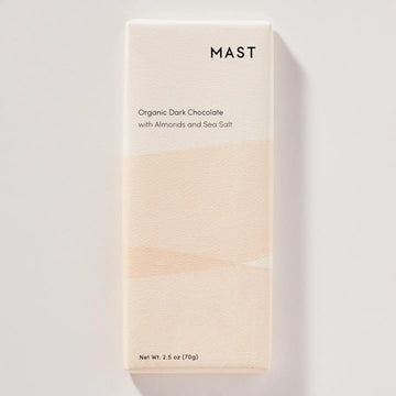 MAST Organic Dark Chocolate Almonds and Sea Salt Bar