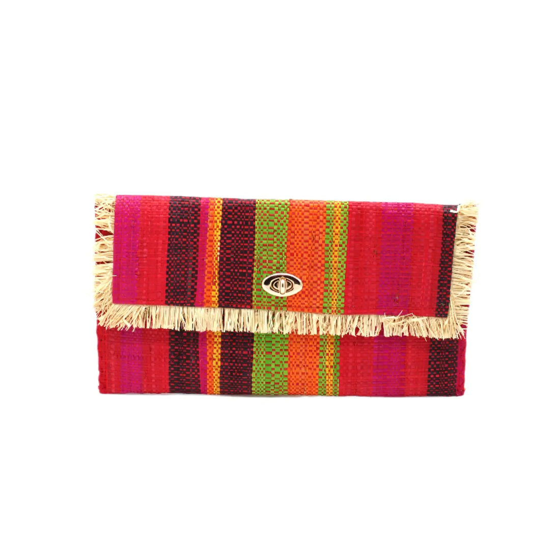 Raffia Fringe Clutch