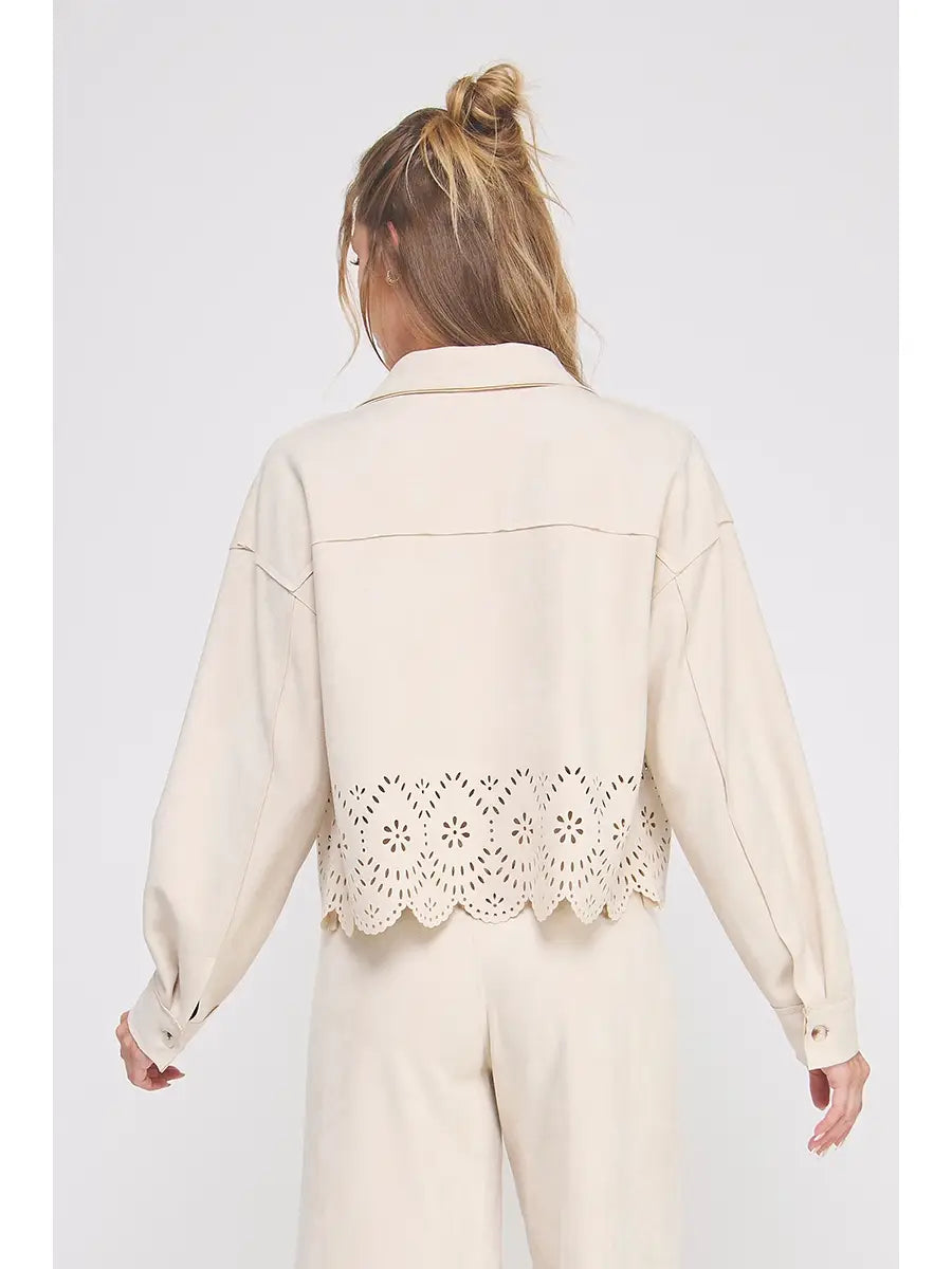 Ultra Suede Laser Cut Jacket