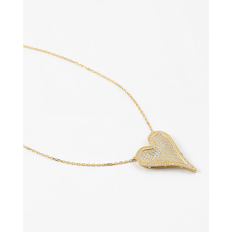 Large 14Kt  Plated /Sterling Silver Picasso Heart