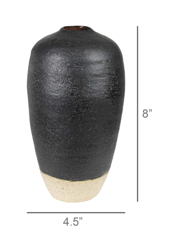 Black Ceramic Vase