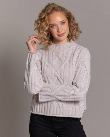 Cropped Cableknit Merino Sweater