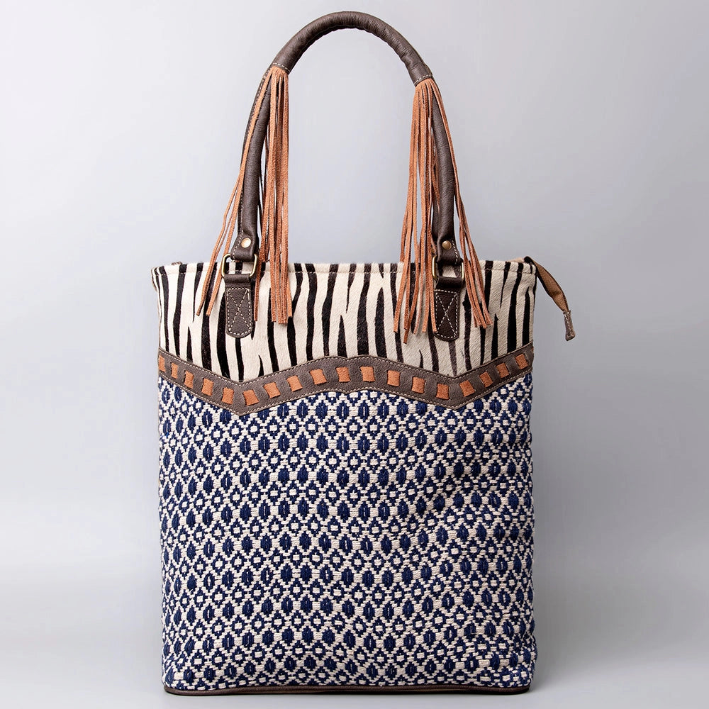 Canvas Zebra and Tapestry Tote