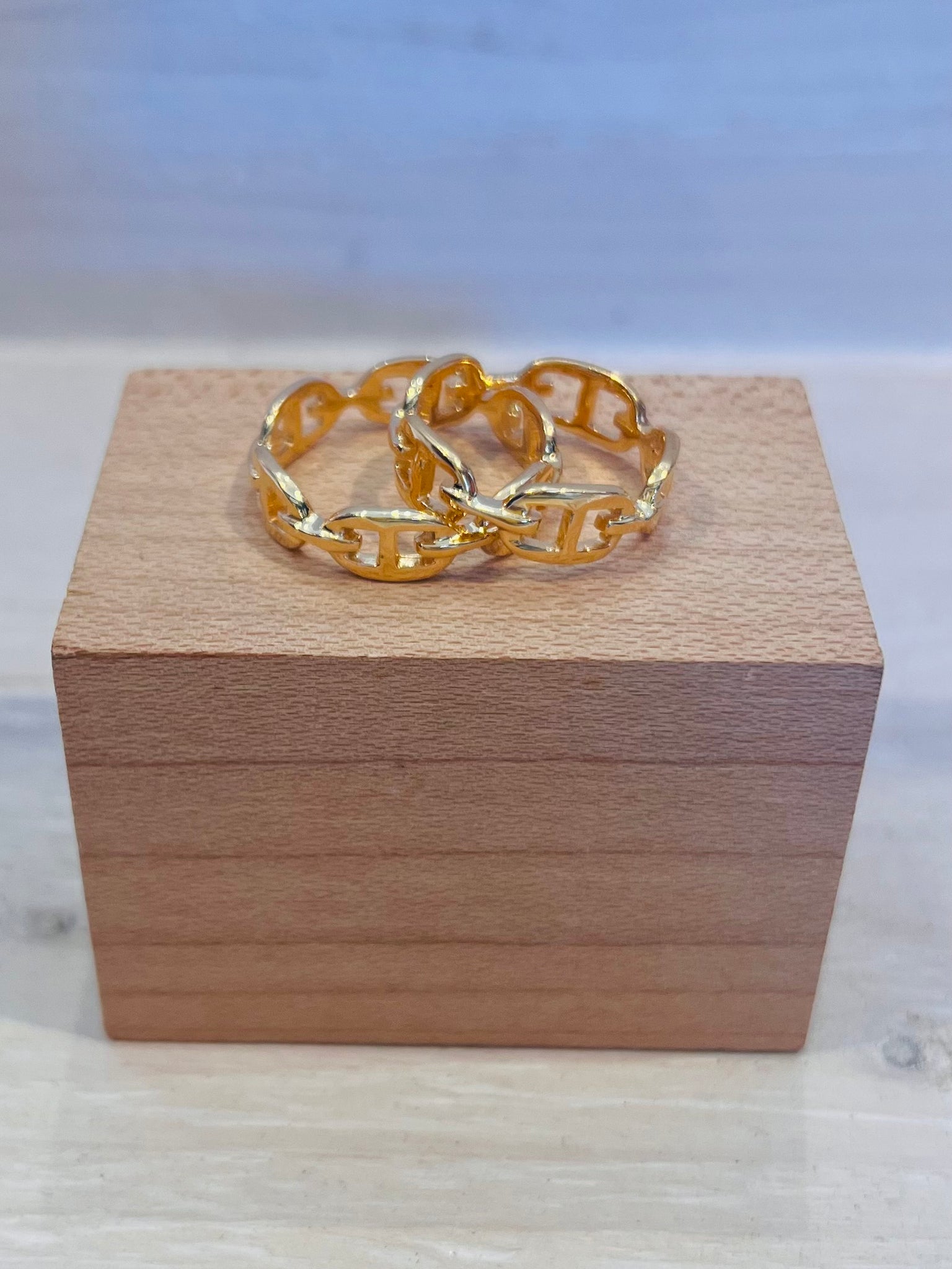 24kt Vermeil Chain Ring