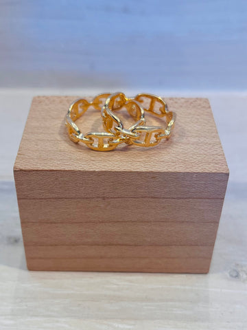 24kt Vermeil Chain Ring