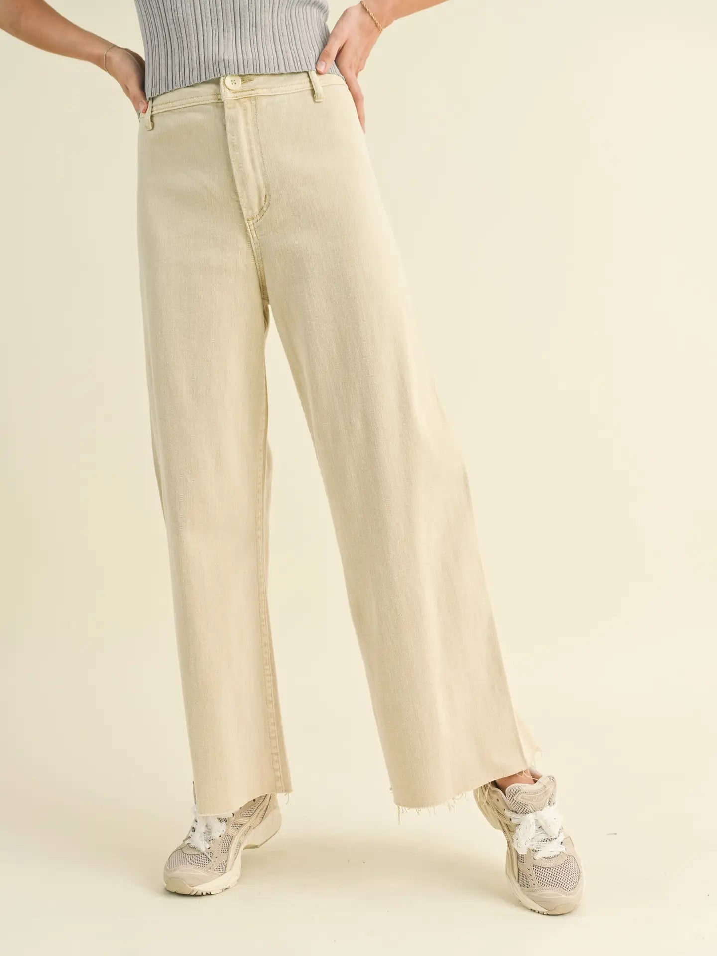 Sand Wide Leg Jean
