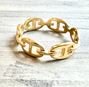 24Kt Gold Vermeil buckle Ring