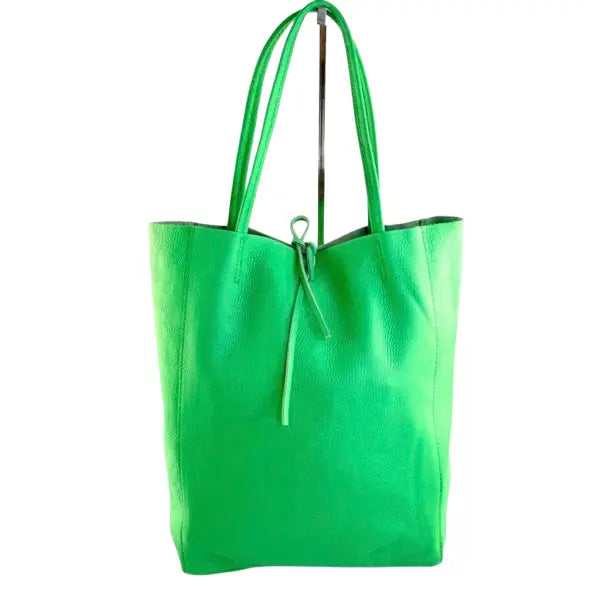 Italian Leather Tye Front Tote