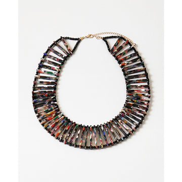 Multi Color Resin Statement Nrcklace