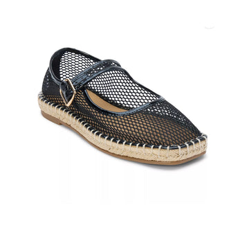 Patent Leather Mesh Espadrille
