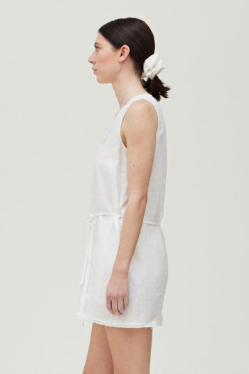 White Linen Romper