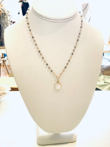 Mother Of Pearl Beaded Necklace