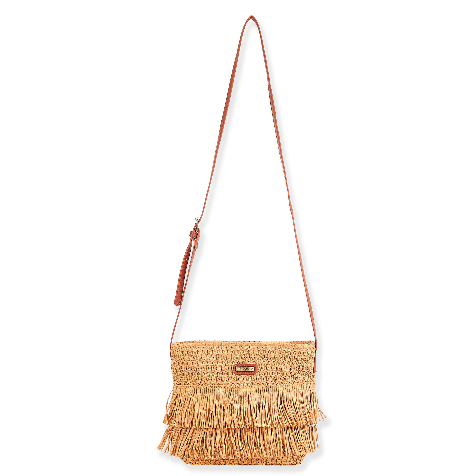 Raffia Fringe Crossbody
