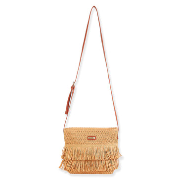 Raffia Fringe Crossbody