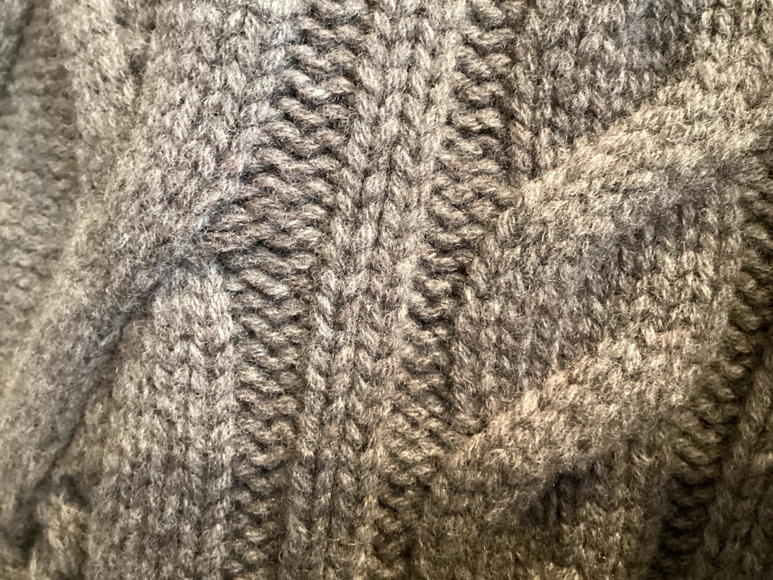 Cropped Cableknit Merino Sweater