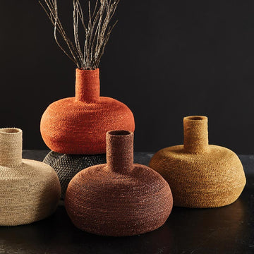 Raffia Abstract Vase