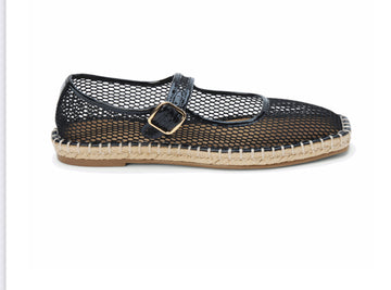 Patent Leather Mesh Espadrille