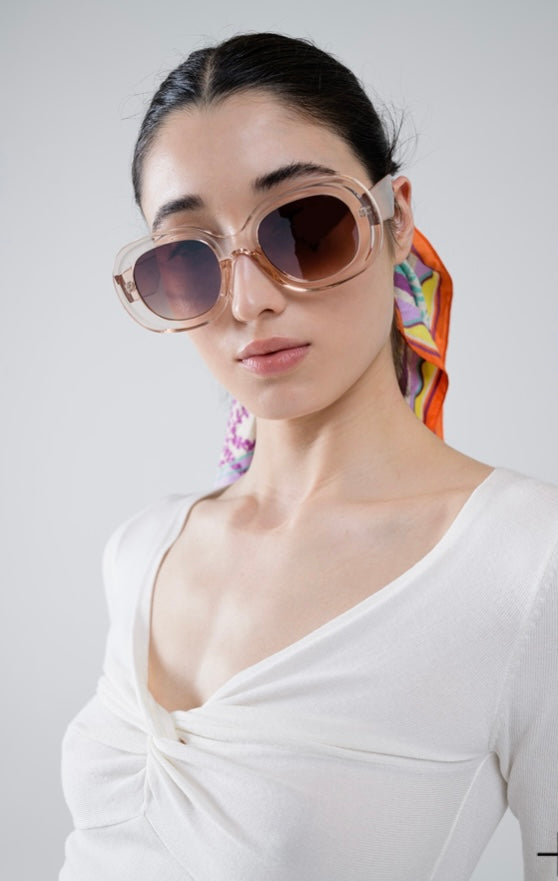 Translucent Oval Sunglasses
