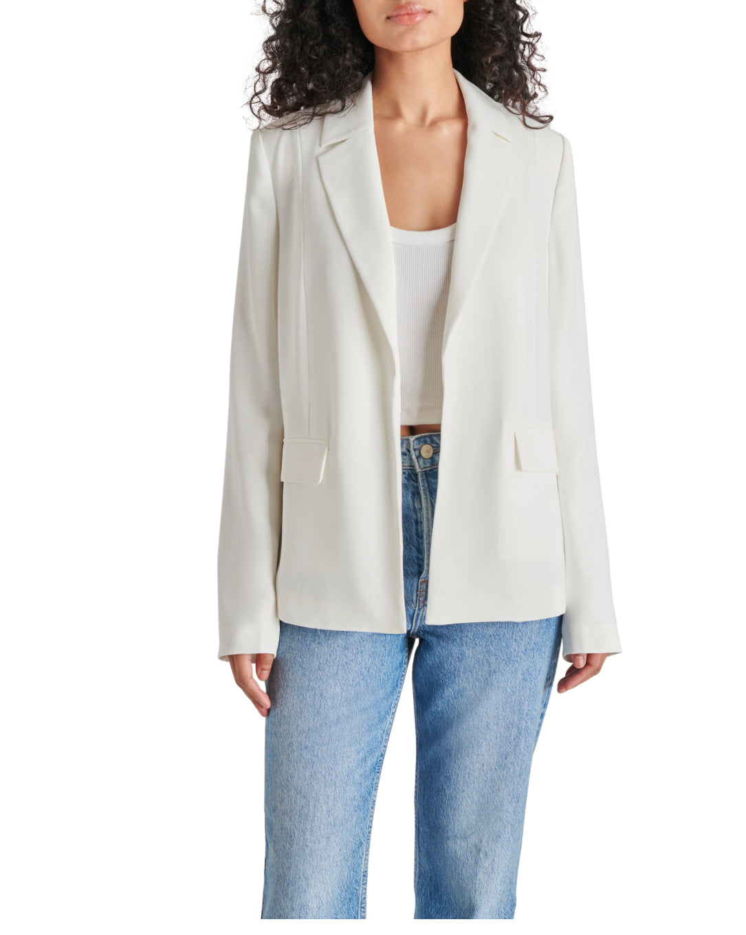 White Classic Linen Blazer