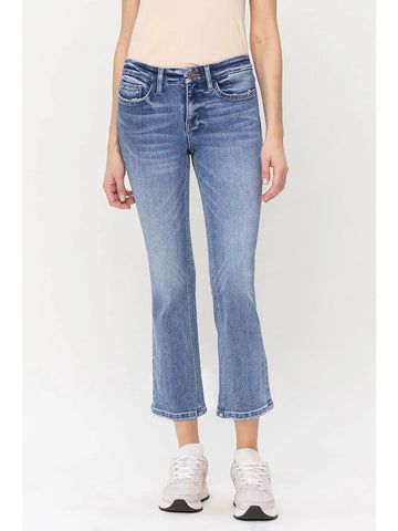 Distressed Stretch Flare Jean