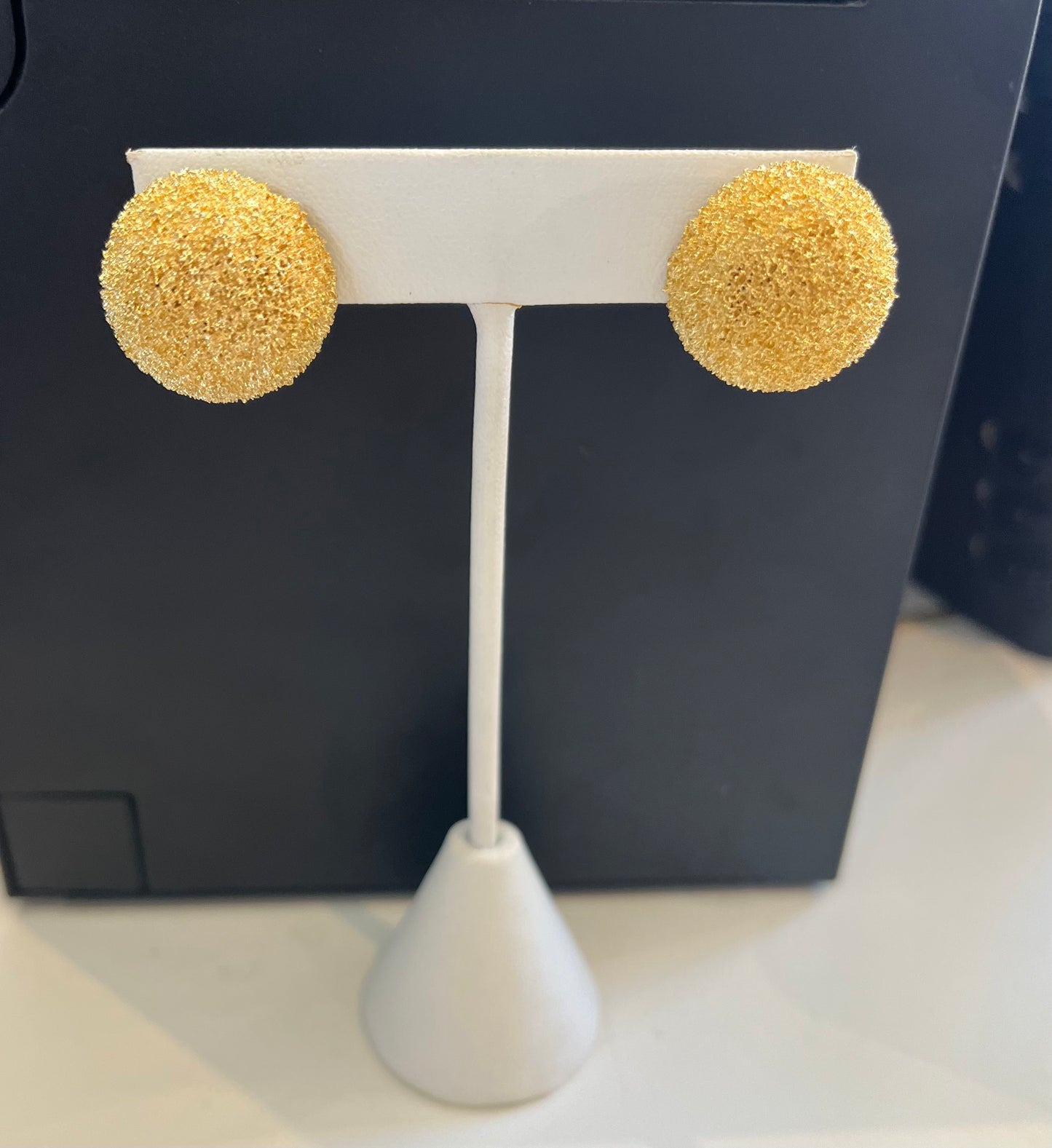 14kt Plated Gold Pom Pom Earrings