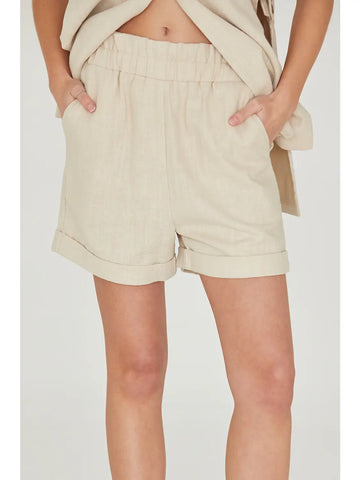Linen Paperbag Shorts