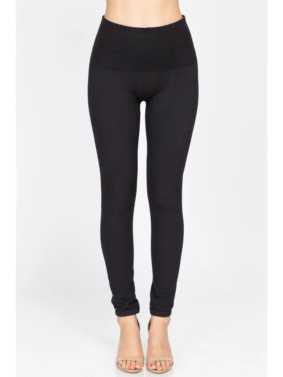 Black High waist denim knit leggings