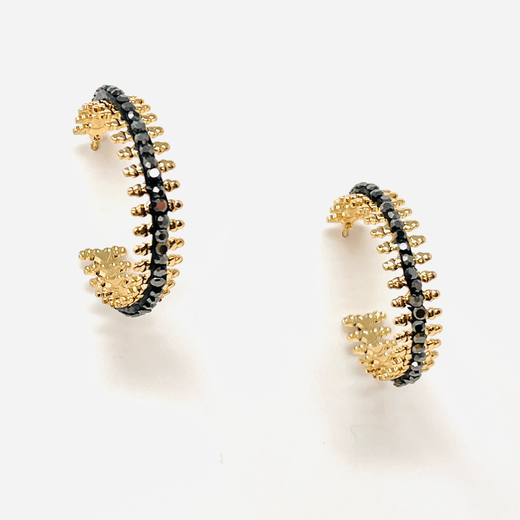 Black /Gold Zipper Hoop