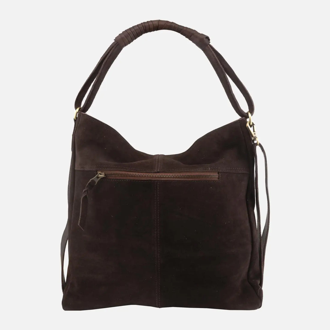 Plush Cocoa Suede Bag