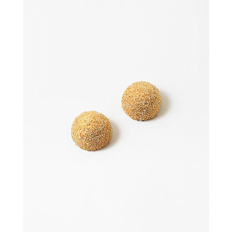 14kt Plated Gold Pom Pom Earrings