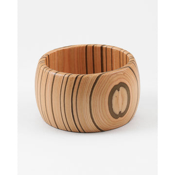 Large Natural Wood Spiral Grain Bangle