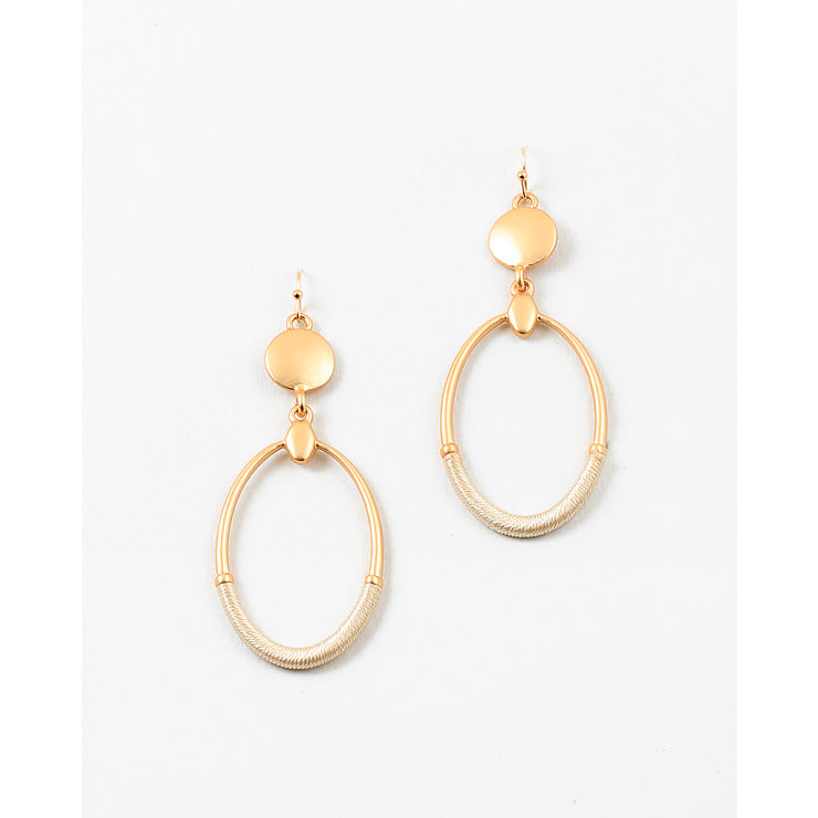 Matte Gold Threaded Oval