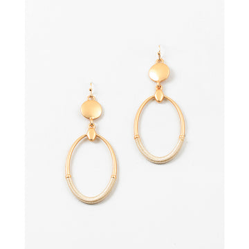 Matte Gold Threaded Oval