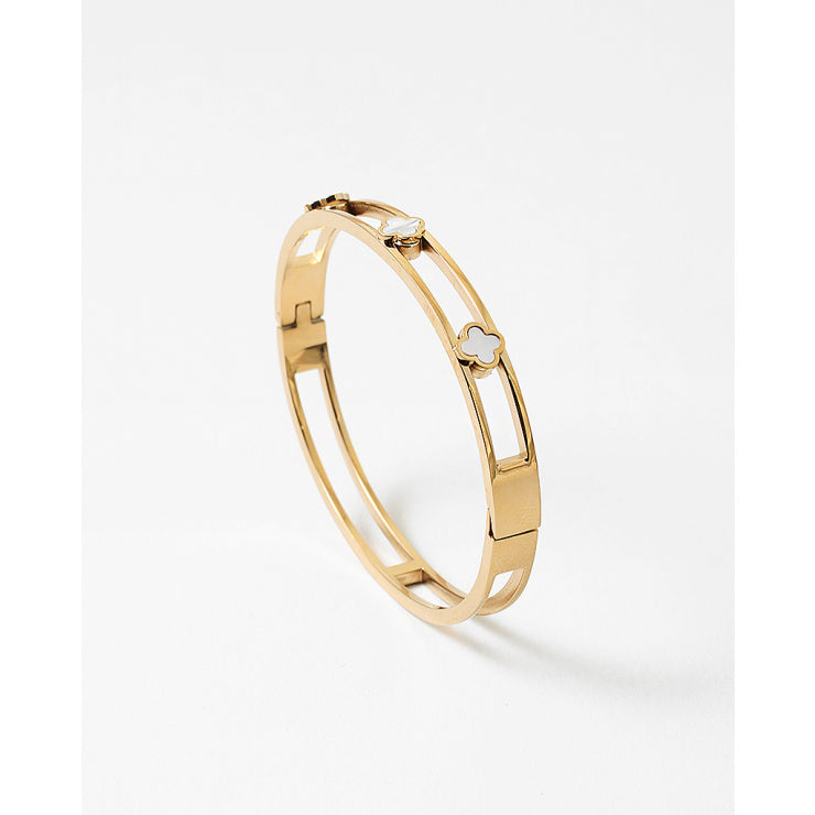 Mother of Pearl Clover Bangle